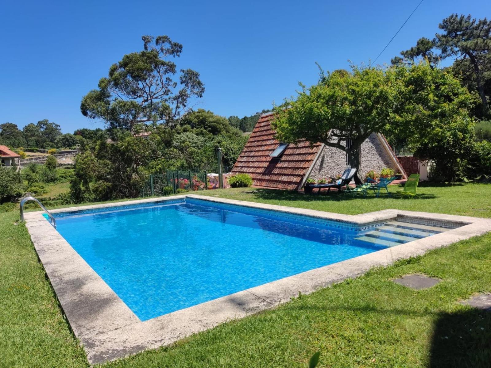 Cabana Con Piscina Baiona Exterior photo