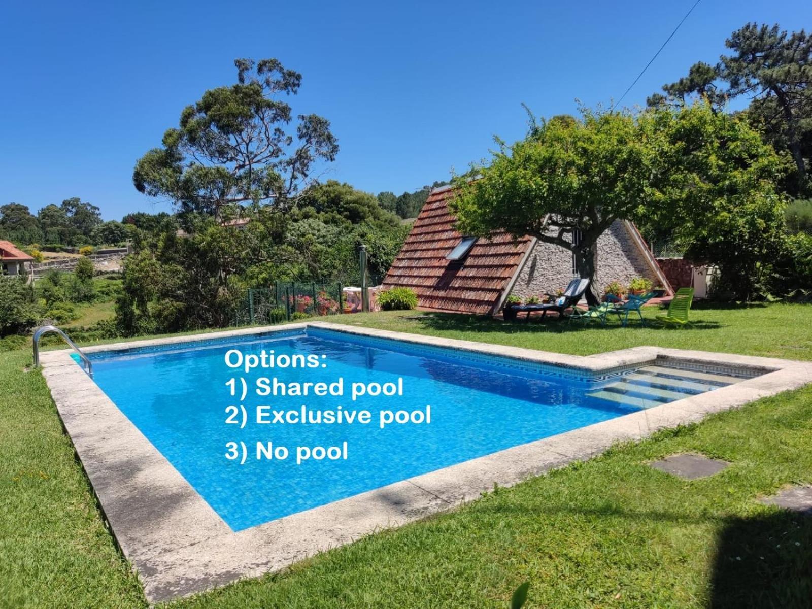 Cabana Con Piscina Baiona Exterior photo